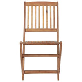 Folding Chairs 6 pcs with Cushions Solid Acacia Wood