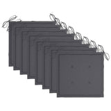 Folding Garden Chairs 8 pcs with Cushions Solid Acacia Wood - Extra Image