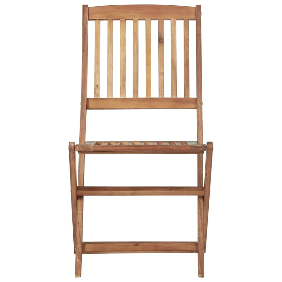 Folding Chairs 8 pcs Solid Acacia Wood