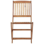 Folding Chairs with Cushions 8 pcs Solid Acacia Wood