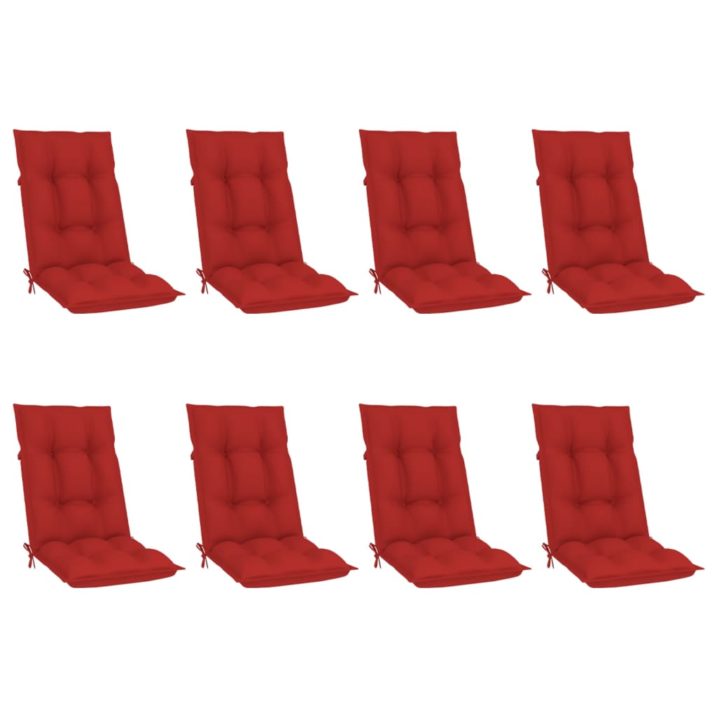 Garden Reclining Chairs with Cushions 8 pcs Grey Acacia Wood