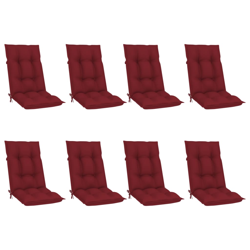 Garden Reclining Chairs with Cushions 8 pcs Grey Acacia Wood