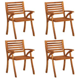 Garden Chairs 4 pcs Solid Acacia Wood
