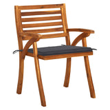 Garden Chairs with Cushions 4 pcs Solid Acacia Wood