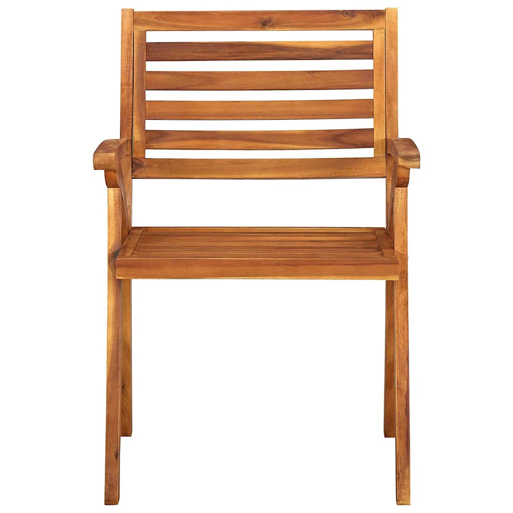 Garden Chairs with Cushions 8 pcs Solid Acacia Wood