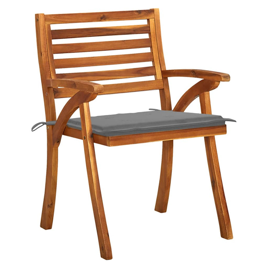 Garden Chairs with Cushions 8 pcs Solid Acacia Wood