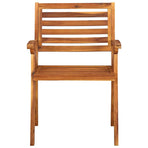 Garden Chairs with Cushions 8 pcs Solid Acacia Wood