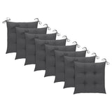 Garden Chairs with Cushions 8 pcs Solid Acacia Wood