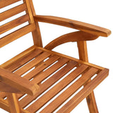Garden Chairs with Cushions 8 pcs Solid Acacia Wood