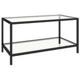 Tea Tables 2 pcs Tempered Glass Transparent - Rear View
