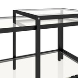 Tea Tables 2 pcs Tempered Glass Transparent - Low Angle