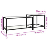 Tea Tables 2 pcs Tempered Glass Transparent - Extra Image