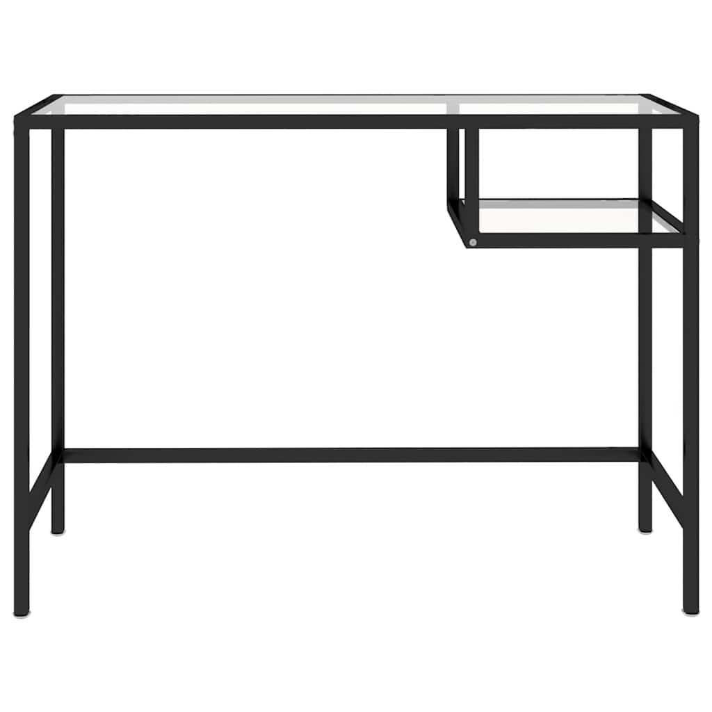 Computer Desk Transparent 100x36x74 cm Glass
