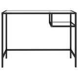 Computer Desk Transparent 100x36x74 cm Glass - Side View