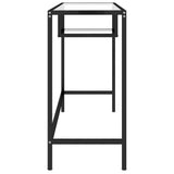 Computer Desk Transparent 100x36x74 cm Glass - Top-Down View