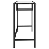 Computer Desk Black 100x36x74 cm Glass - Top-Down View