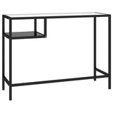 Computer Desk Black 100x36x74 cm Glass - 45-Degree Angle