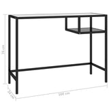Computer Desk Black 100x36x74 cm Glass - Close-Up Angle