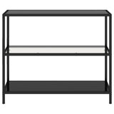 Shelf Transparent and Black 100x36x90 cm Tempered Glass