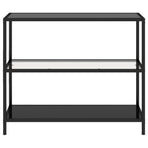 Shelf Transparent and Black 100x36x90 cm Tempered Glass
