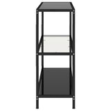 Shelf Transparent and Black 100x36x90 cm Tempered Glass - Top-Down View