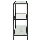 Shelf Transparent and White Marble 100x36x90 cm Tempered Glass - Top-Down View