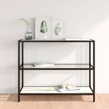 Shelf Transparent and White Marble 100x36x90 cm Tempered Glass