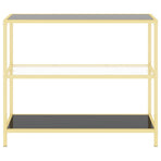Shelf Black and Transparent 100x36x90 cm Tempered Glass