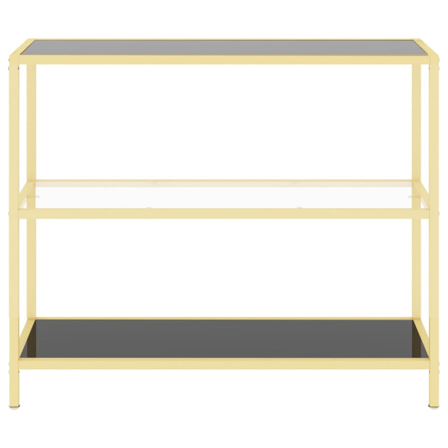 Shelf Black and Transparent 100x36x90 cm Tempered Glass