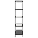 Shelf Black and Transparent 100x36x168 cm Tempered Glass - Top-Down View