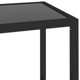 Shelf Black and Transparent 100x36x168 cm Tempered Glass - Rear View