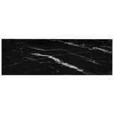 Shelf Black Marble and Transparent 100x36x168 cm Tempered Glass - 45-Degree Angle