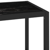 Shelf Black Marble and Transparent 100x36x168 cm Tempered Glass - Close-Up Angle