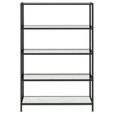 Shelf White Marble and Transparent 100x36x168 cm Tempered Glass