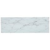 Shelf White Marble and Transparent 100x36x168 cm Tempered Glass - 45-Degree Angle