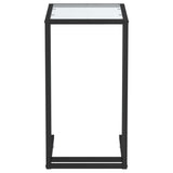 Computer Side Table Transparent 50x35x65 cm Tempered Glass