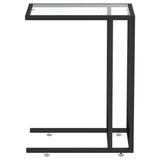 Computer Side Table Transparent 50x35x65 cm Tempered Glass - Top-Down View