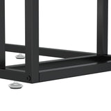 Computer Side Table Transparent 50x35x65 cm Tempered Glass