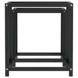 Tea Tables 2 pcs MDF Black - Top-Down View