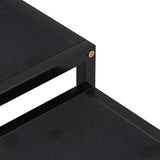 Tea Tables 2 pcs MDF Black - Rear View
