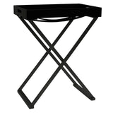 Folding Table Black 48x34x61 cm MDF - Front View