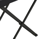 Folding Table Black 48x34x61 cm MDF - Close-Up Angle