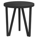 Tea Table Black Ø35 cm MDF - Front View