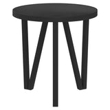Tea Table Black Ø35 cm MDF - Side View