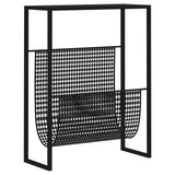 Magazine Rack Black 35x15x45 cm Steel - Front View