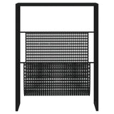 Magazine Rack Black 35x15x45 cm Steel - Side View