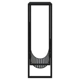 Magazine Rack Black 35x15x45 cm Steel - Top-Down View