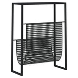 Magazine Rack Black 35x15x45 cm Steel - 45-Degree Angle