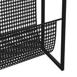 Magazine Rack Black 35x15x45 cm Steel - Rear View
