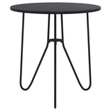 Tea Table Black 48 cm MDF and Iron - Side View